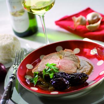 Pork roast with prunes