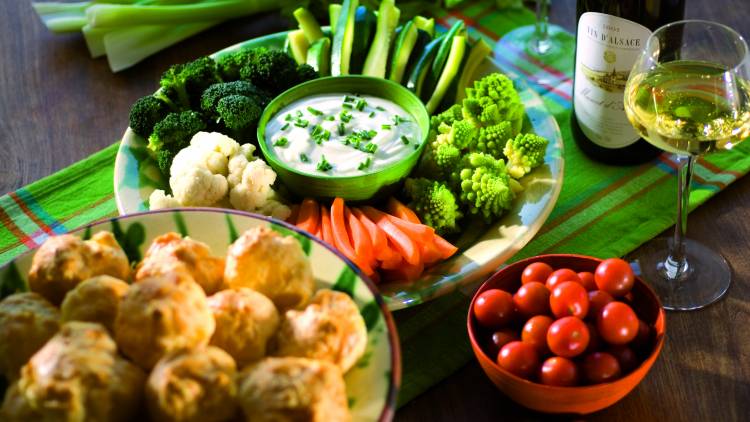 Vegetables & fromage blanc dip