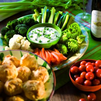 Vegetables & fromage blanc dip