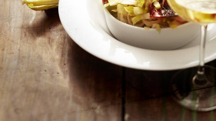 Endive salad with crispy Chorizo
