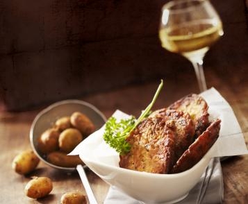 Potato pancakes with garden herbs