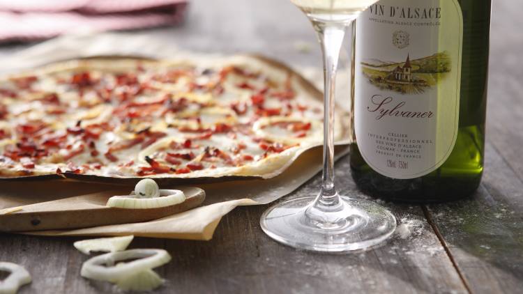 Tarte flambée (Alsace thin pizza)